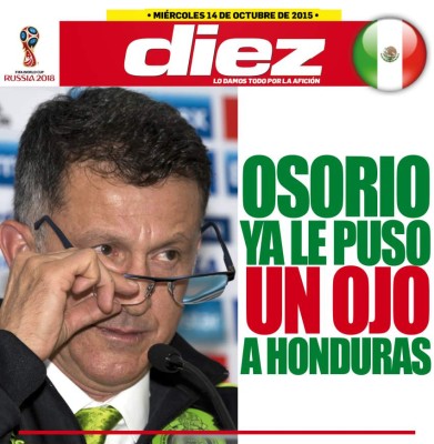 Las portadas digitales de DIEZ del miércoles 14 de octubre