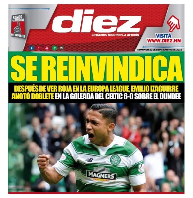 Las portadas digitales de este domingo 20 de septiembre de 2015 de DIEZ