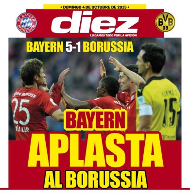 Portadas digitales de DIEZ de este domingo 4 de octubre del 2015