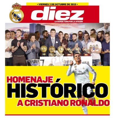Las portadas digitales de DIEZ de este viernes 2 de octubre de 2015