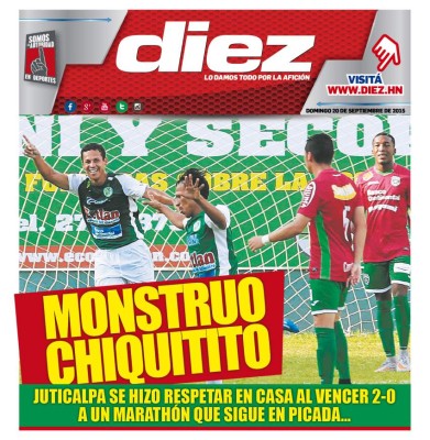 Las portadas digitales de este domingo 20 de septiembre de 2015 de DIEZ