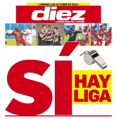 Las portadas digitales de DIEZ de este viernes 2 de octubre de 2015