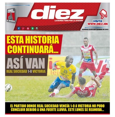Las portadas digitales de este domingo 20 de septiembre de 2015 de DIEZ