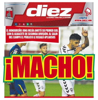 Portadas digitales de diario DIEZ de este domingo