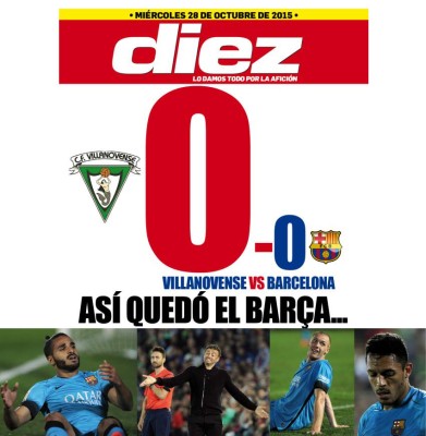 Las portadas digitales de diario DIEZ del miércoles 28 de octubre de 2015
