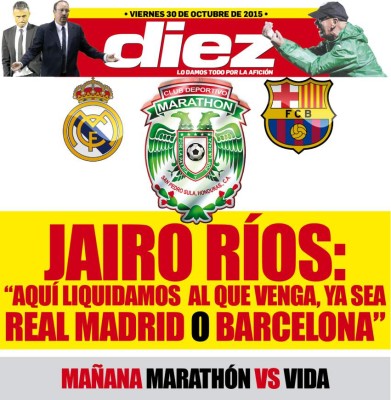 Las portadas digitales de Diez de este viernes 30 de octubre