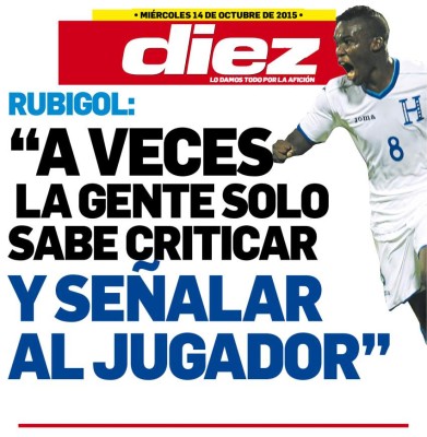 Las portadas digitales de DIEZ del miércoles 14 de octubre