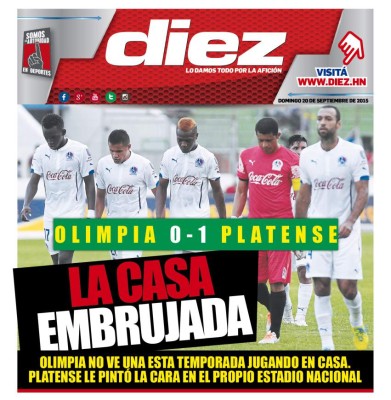 Las portadas digitales de este domingo 20 de septiembre de 2015 de DIEZ