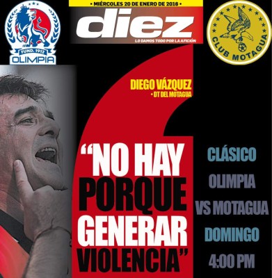 Las portadas digitales de DIEZ de este miércoles 20 de enero