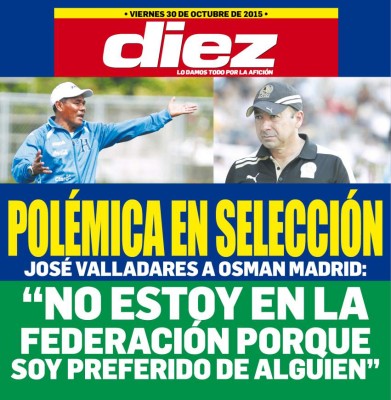 Las portadas digitales de Diez de este viernes 30 de octubre