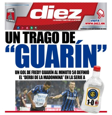 Portadas digitales de diario DIEZ de este domingo