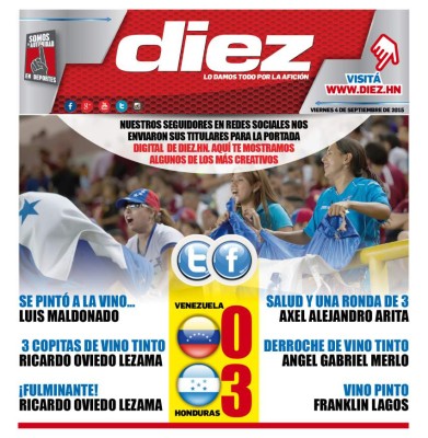 Las portadas digitales de DIEZ del viernes 4 de septiembre