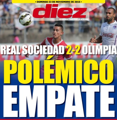 Las portadas digitales de DIEZ de este domingo 22 de noviembre de 2015