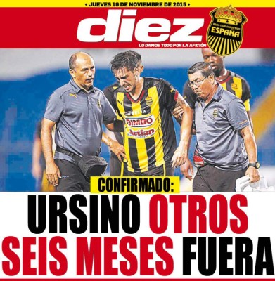 Portadas digitales de DIEZ de este jueves 19 de noviembre