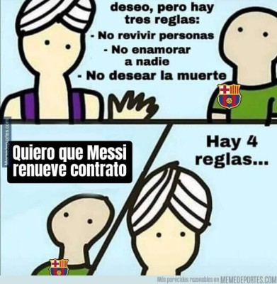 ¡No lo perdonan! Salida del Messi del Barcelona al día entre los mejores memes de la semana