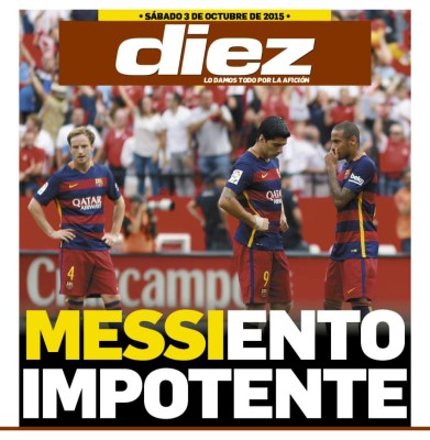 LAS PORTADAS DIGITALES DE DIEZ DE ESTE SÁBADO 3 DE OCTUBRE DE 2015