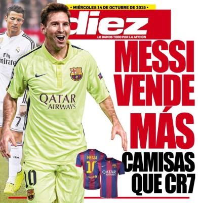 Las portadas digitales de DIEZ del miércoles 14 de octubre