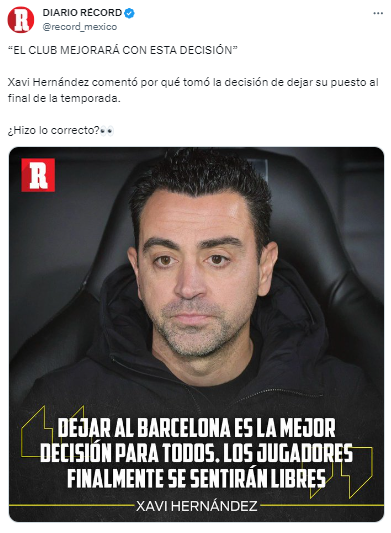 Xavi se va del Barcelona en junio y la prensa reacciona: “Se acabó la farsa; adiós a LaLiga”