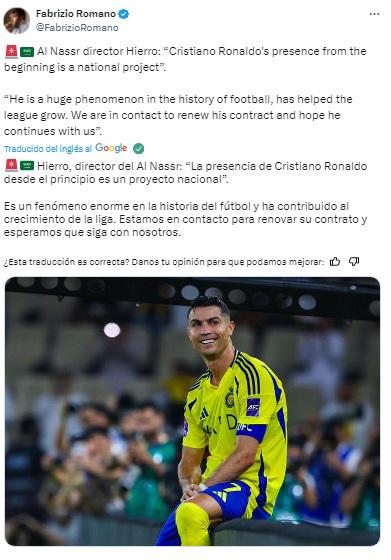 Cristiano Ronaldo está negociando su fichaje con este club: Es un fenómeno, tuvo valentía de venir