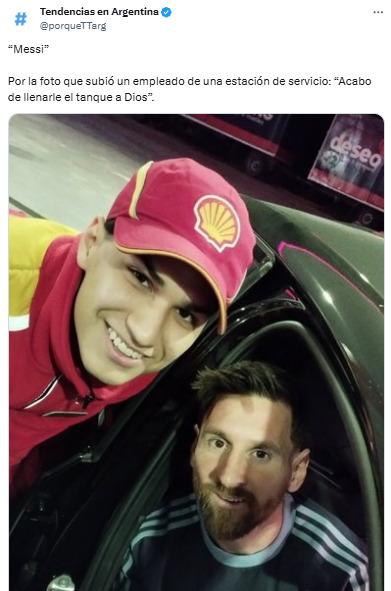 Un bombero le llenó el tanque a Messi y revela el gesto del argentino: “Me temblaban las manos; es una cosa de locos”