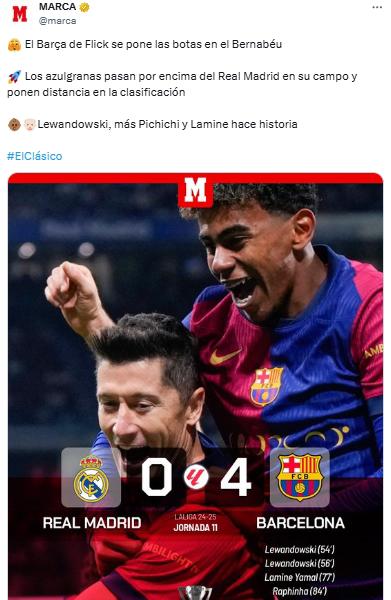 Prensa reacciona por la paliza del Barcelona ante Real Madrid: “Ridículo histórico de Mbappé; por esto somos los mejores del mundo”