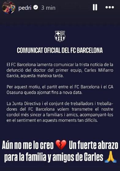 Jugadores del Barcelona, destrozados por la muerte del doctor Carles Miñarro: “aún no me lo creo”