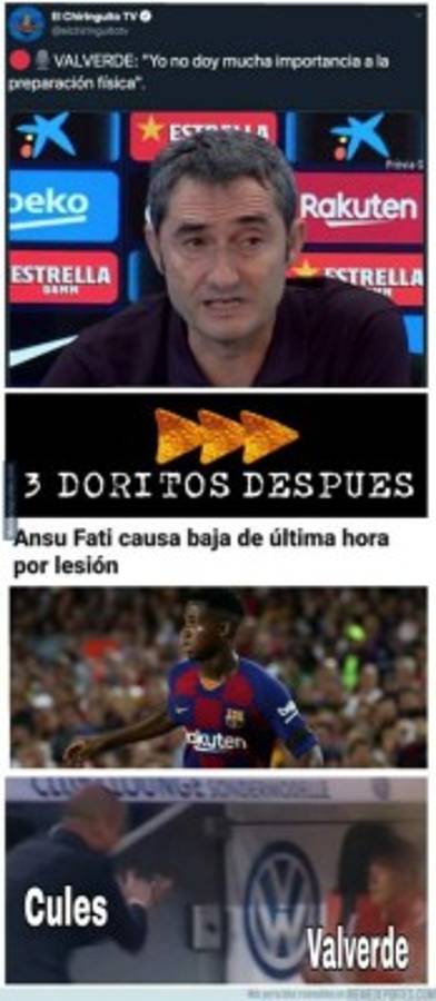 Dembélé y Valverde, víctimas favoritas de los memes tras el triunfo de Barcelona en Getafe  