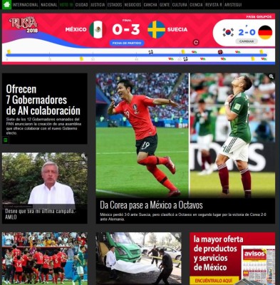 Así ve la prensa mundial el pase de México a los octavos de Rusia 2018