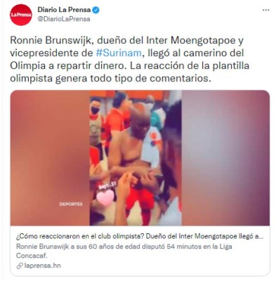 'Un equipo grande no puede dar esta imagen, genera vergüenza y pena': prensa deportiva explota luego de que vicepresidente de Surinam regalara dinero al Olimpia&nbsp;&nbsp;