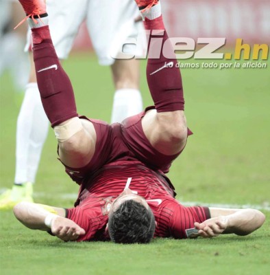 Cristiano Ronaldo sólo pudo mostrar su nuevo look ante Estados Unidos