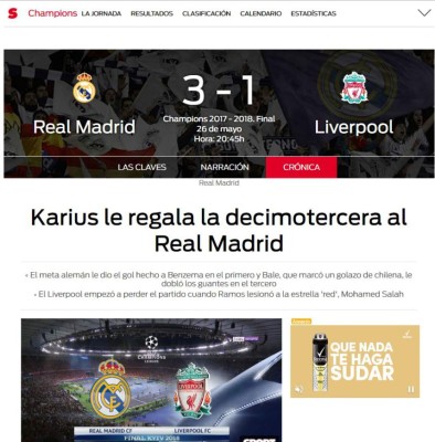 Las portadas luego de que el Real Madrid lograra el tricampeonato en Champions