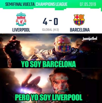 ¡Para morir de risa! Los otros memes que destruyen al Barcelona tras la debacle de Anfield&nbsp;&nbsp;