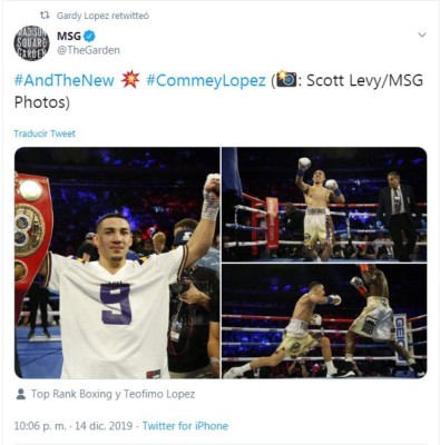 Lo que dicen los medios luego de que Teófimo López ganara el título mundial