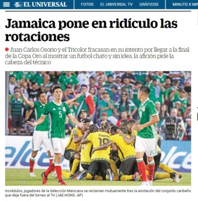 ¡Pobre Osorio! Así reacciona la prensa mexicana luego de ser eliminados de Copa Oro