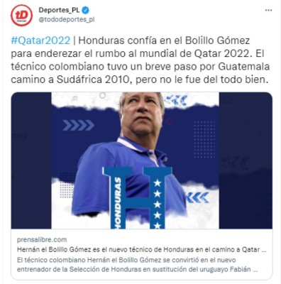 'Con casi misión imposible y confían enderezar el rumbo': La prensa internacional sobre la llegada del Bolillo Gómez a Honduras