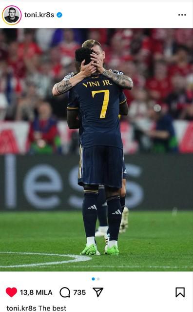 La reacción de Toni Kroos al conocer que Vinicius ni nadie del Real Madrid ganó el Balón de Oro; el brasileño le respondió