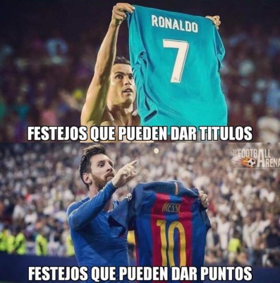 Los divertidos memes que dejó la celebración de CR7 ante Barcelona