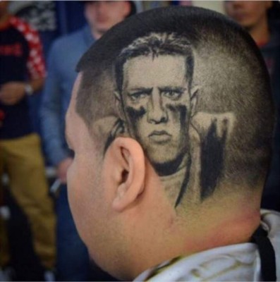 Los rostros de los deportistas realizados en cortes de cabello