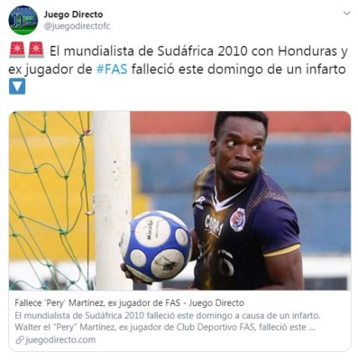 Lo que dice la prensa internacional sobre la muerte de Walter 'Pery” Martínez