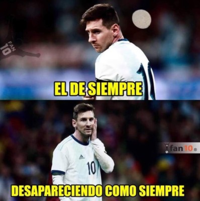 Los memes trituran a Messi por la derrota de Argentina ante Venezuela