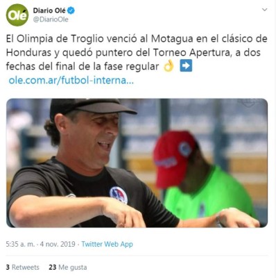 Lo que se dijo en redes sociales tras la victoria de Olimpia ante Motagua
