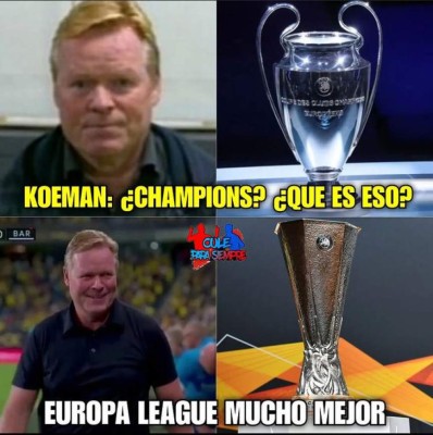 Los nuevos memes que hacen pedazos al Barcelona: Koeman, la Europa League y Messi son protagonistas