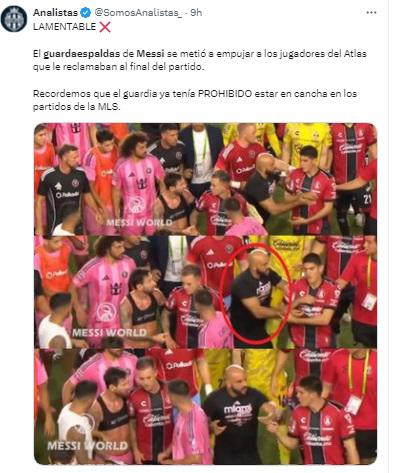 Todo México indignado por culpa del guardaespaldas de Messi: el gesto que no soportan y la decisión del Atlas ante Concacaf
