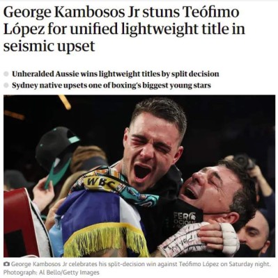 'La mayor decepción y sin clase': Así cataloga la prensa a Teófimo López tras perder ante Kambosos