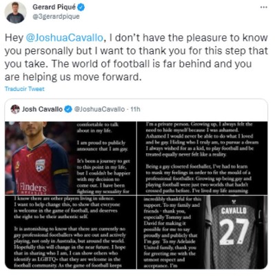 ¿Quién es Josh Cavallo, el primer futbolista en activo en admitir que es gay? Recibió mensaje de Piqué y Griezmann