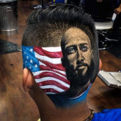 Los rostros de los deportistas realizados en cortes de cabello