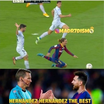 Los memes alaban a Messi, pero destrozan al Barcelona por una nueva ayuda arbitral