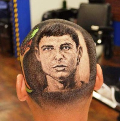 Los rostros de los deportistas realizados en cortes de cabello