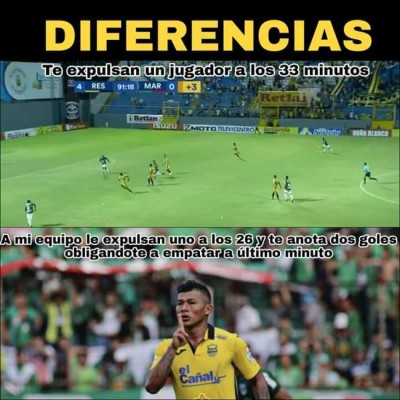 Los memes del sufrido empate de Marathón ante Real España en el Yankel