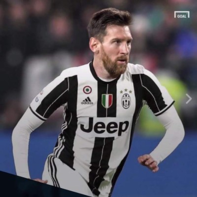 Messi 'posando' con las camisetas de los más grandes del mundo